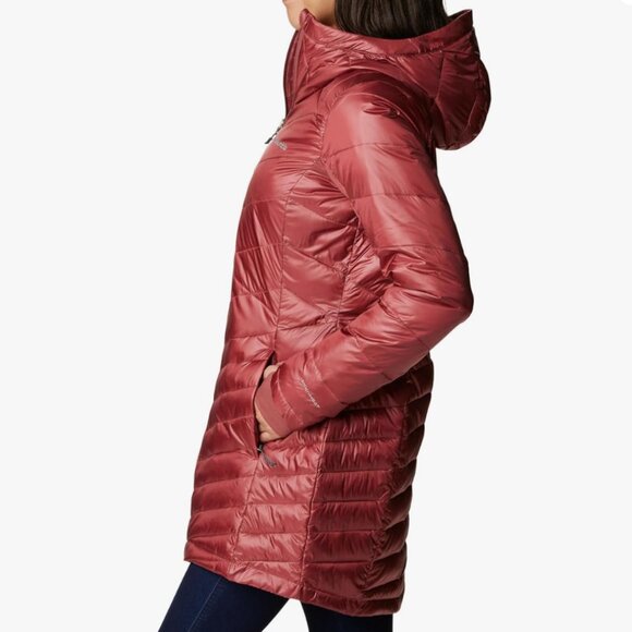 NWT *Columbia* Joy Peak Mid Hooded Parka | Beetroot Red | XS | Omni Heat Warmth - Picture 4 of 12